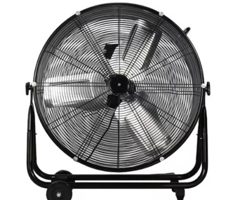 24-Inch Industrial Iron Ventilation Fan with Three-Speed Large Air Volume- front view